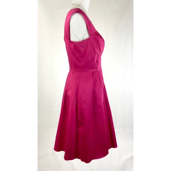 NWT CALVIN KLEIN Pink Sleeveless Fit Flare Dress - Picture 3 of 6